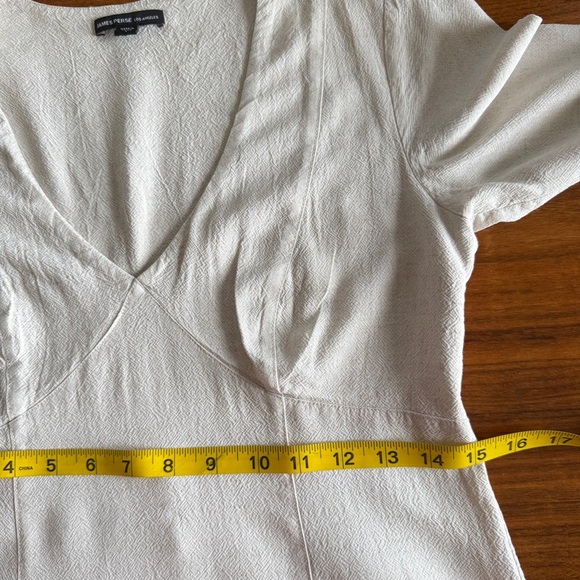 James Perse Oatmeal colored Textured Woven Midi Dress sz 1 Small - Picture 10 of 11